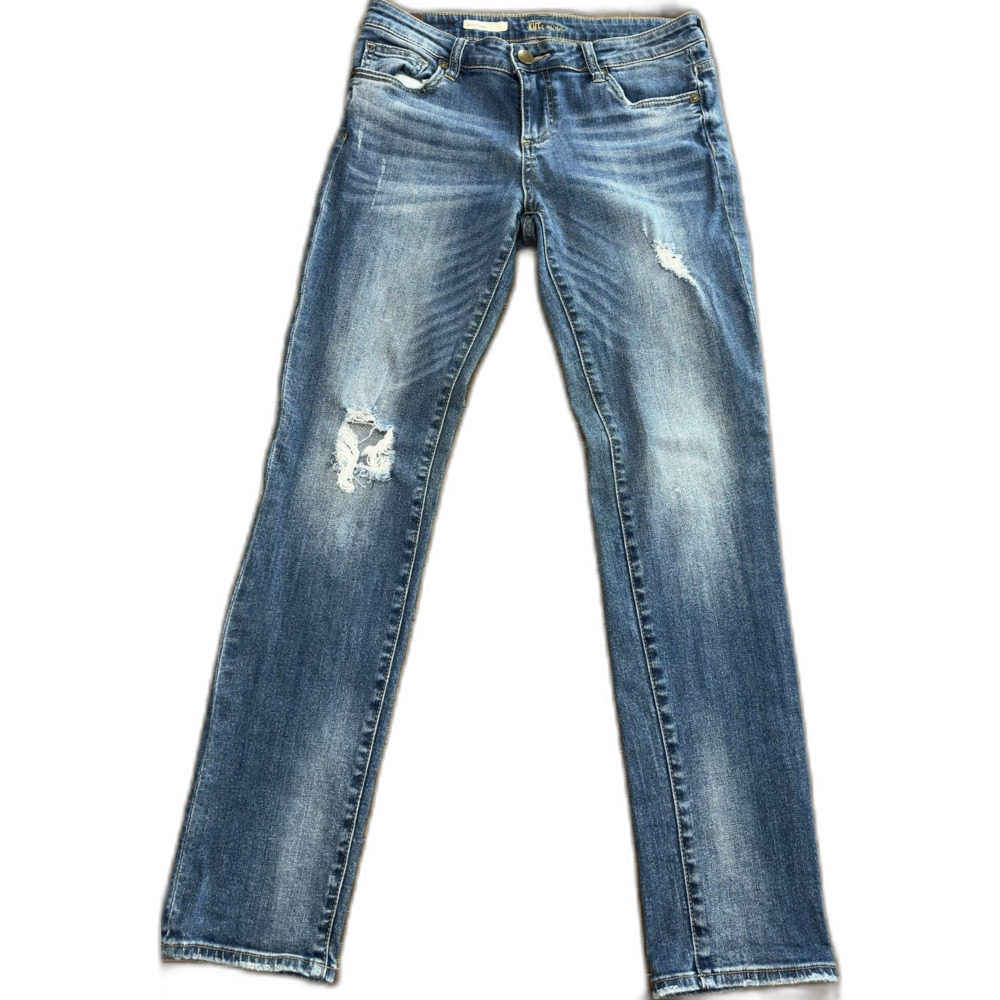 KUT from the Kloth Boyfriend Jeans Women's Size 4 Distressed Medium Wash Denim